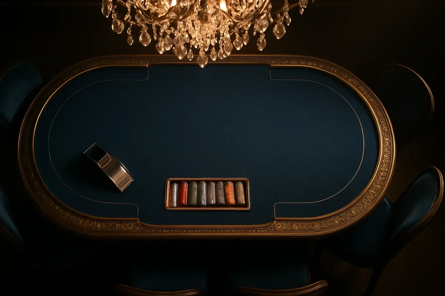 Hyperrealistic wide shot of premium live baccarat studio in the Philippines